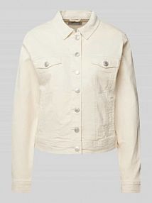 Kurtka jeansowa z wykładanym kołnierzem model FRVOTWILL Fransa biała damska EAN Coloured Denim2