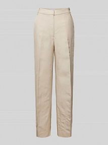 Spodnie z wpuszczanymi kieszeniami w stylu francuskim Calvin Klein Womenswear beżowe damskie EAN BK HO LINEN SLIM