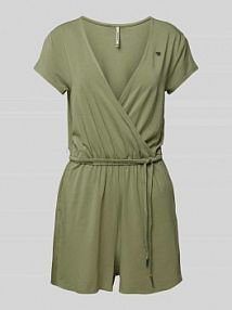 Kombinezon w kopertowym stylu model Sharna Ragwear oliwkowy EAN Playsuit V Belt