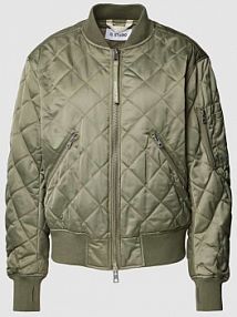 Kurtka pikowana ze stójką model DOMENICA IQ Studio oliwkowa damska EAN 4010