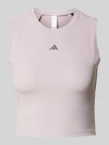 Top z nadrukiem z logo model ELEV HIIT TK Adidas Training różowy damski EAN Long Bra rose