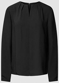 Bluzka z dekoltem w serek model METAL BAR Calvin Klein Womenswear czarna damska EAN K20K207075