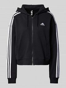 Bluza rozpinana z kapturem ADIDAS SPORTSWEAR czarna damska EAN IC8781