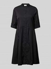 Sukienka koszulowa o długości do kolan ze stójką ROBE LÉGÈRE czarna EAN 1894845