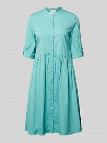 Sukienka koszulowa o długości do kolan ze stójką ROBE LÉGÈRE turkusowa EAN 1894845