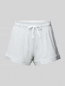 Szorty od piżamy ze wzorem w paski model Everyday s.Oliver RED LABEL oliwkowa damska EAN AK-147-45