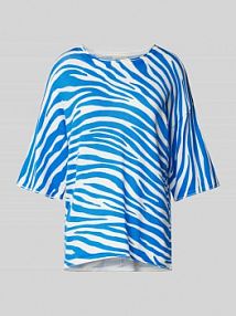 Bluzka z dzianiny z rękawem o dł. 3/4 model Jone FREE/QUENT niebieska damska EAN 203733