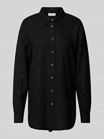 Bluzka lniana stylizowana na denim model Lava FREE/QUENT czarna damska EAN 126528