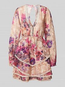 Sukienka koktajlowa ze stopniowaniem ADLYSH beżowa EAN 75231-0810