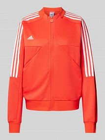 Bluza rozpinana z detalami z logo ADIDAS SPORTSWEAR czerwona damska EAN IS4341