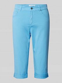 T-shirt z wyhaftowanym logo Angels niebieski damski EAN Capri BW Turn Up