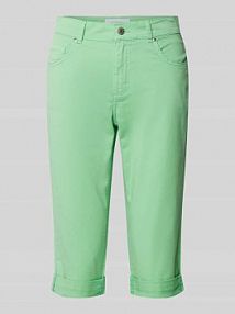 T-shirt z wyhaftowanym logo Angels zielony damski EAN Capri BW Turn Up