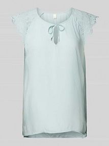 Bluzka z wiązanym detalem QS niebieska damska EAN 2140754