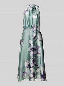 Sukienka koktajlowa z kokardą Swing zielona EAN 5AG08400