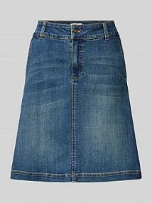 Spódnica jeansowa o długości do kolan z kieszeniami z tyłu model Harlow FREE/QUENT niebieska EAN 202010