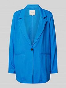 Żakiet z mieszanki wiskozy i lnu model Luigi FREE/QUENT niebieski EAN 204239