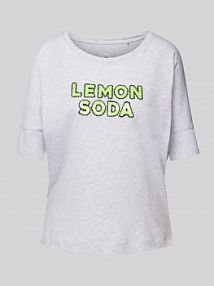 T-shirt z cekinowym obszyciem model Dacina Lieblingsstück szary damski EAN 24031210