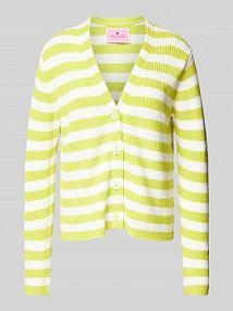Kurtka z dzianiny ze wzorem w paski model Kalimba Lieblingsstück żółta damska EAN 24030937