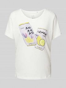 T-shirt z nadrukiem z motywem model Corella Lieblingsstück biały damski EAN 24031939