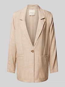Żakiet z mieszanki wiskozy i lnu model Luigi FREE/QUENT beżowy EAN 204239
