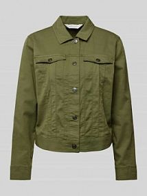 Kurtka jeansowa z kieszeniami z patkami na piersi Apricot oliwkowa damska EAN 725751