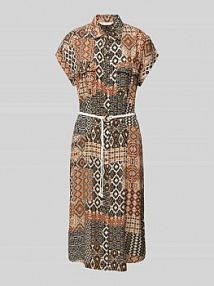 Sukienka midi z nadrukiem na całej powierzchni Apricot czarna EAN 748101