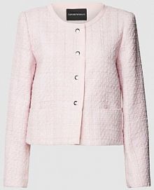 Żakiet z imitacji bouclé Emporio Armani różowy EAN E3NG1A.F9904