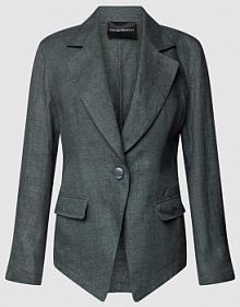 Żakiet lniany z efektem melanżu Emporio Armani zielony EAN E3NG31.F2017
