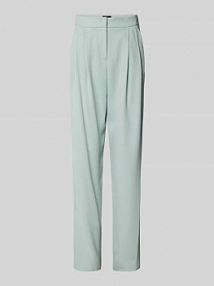 Spodnie materiałowe z fakturowanym wzorem Emporio Armani turkusowe damskie EAN E3NP1H.F9903