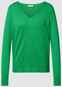 Sweter z dzianiny z dekoltem w serek Esprit zielony damski EAN 994EE1I304