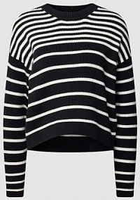 Sweter z dzianiny w paski Esprit czarny damski EAN 24EE1I314