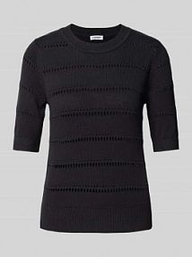 Sweter z dzianiny z rękawem o dł. 1/2 Esprit czarny damski EAN 44EE1I319