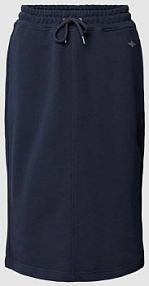 Spódnica midi z wpuszczanymi kieszeniami Gant granatowa EAN RCK Sweat Midi