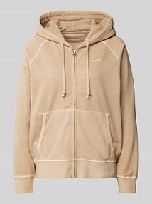Bluza rozpinana z wyhaftowanym logo Gant beżowa damska EAN 4200863