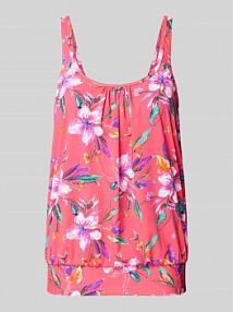 Top tankini o kroju oversized z kwiatowym wzorem Lascana różowy damski EAN NES-198