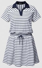 Sukienka mini ze wzorem w paski Polo Ralph Lauren biała EAN 285936539