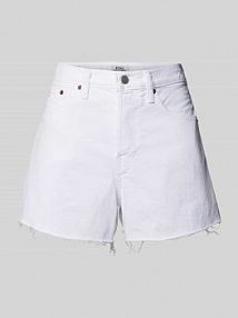 Szorty jeansowe w jednolitym kolorze z frędzlami Polo Ralph Lauren białe EAN 211934947