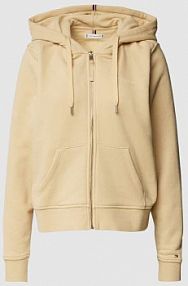 Bluza rozpinana z napisem z logo Tommy Hilfiger beżowa damska EAN WW0WW39189