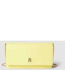 Kopertówka z aplikacją z logo Tommy Hilfiger żółta EAN CB FLAP / FINE C