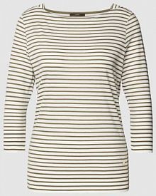 Bluzka z długim rękawem z wzorem w paski Windsor oliwkowa damska EAN 30041192