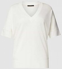 T-shirt z dekoltem w serek Windsor biały damski EAN 30041168