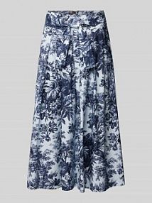 Spódnica midi z wiązanym paskiem Windsor granatowa EAN 30027092