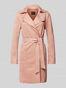 Płaszcz z wiązanym paskiem Zero różowy damski EAN 1088081163