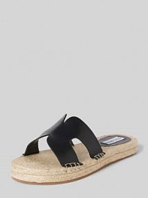 Klapki z efektem plecionki model CHEER UP Steve Madden czarne EAN SM11003062