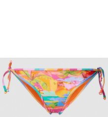 Figi bikini ze wzorem na całej powierzchni model YAMA banana moon różowe EAN Side Tie Waves 1