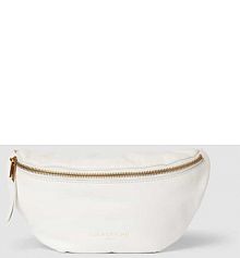 Saszetka nerka ze skóry z wyhaftowanym logo liebeskind berlin biała damska EAN 2139991