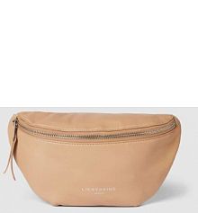 Saszetka nerka ze skóry z wyhaftowanym logo liebeskind berlin beżowa damska EAN 2139991