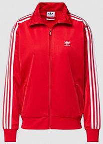 Bluza rozpinana z paskami z logo model FIREBIRD adidas Originals czerwona damska EAN IP0602