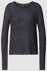 Sweter z dzianiny z okrągłym dekoltem model GEENA Only niebieski damski EAN 15113356