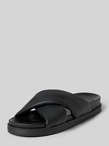 Klapki z fakturowanym wzorem model MINNIE Only czarne EAN CROSS STRAP SAND